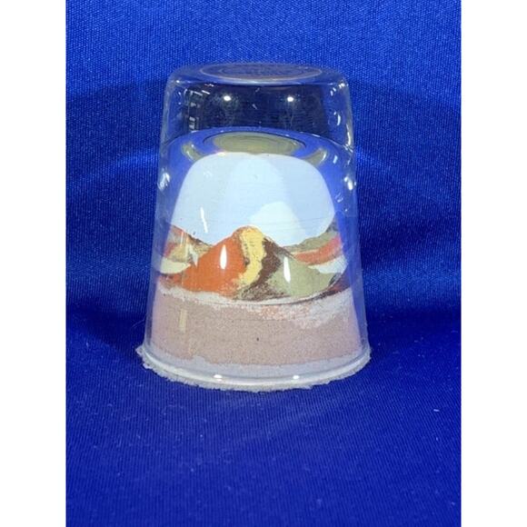 Vintage Painted Desert Sand Art Inside Shot Glass Native Art - Picture 1 of 7